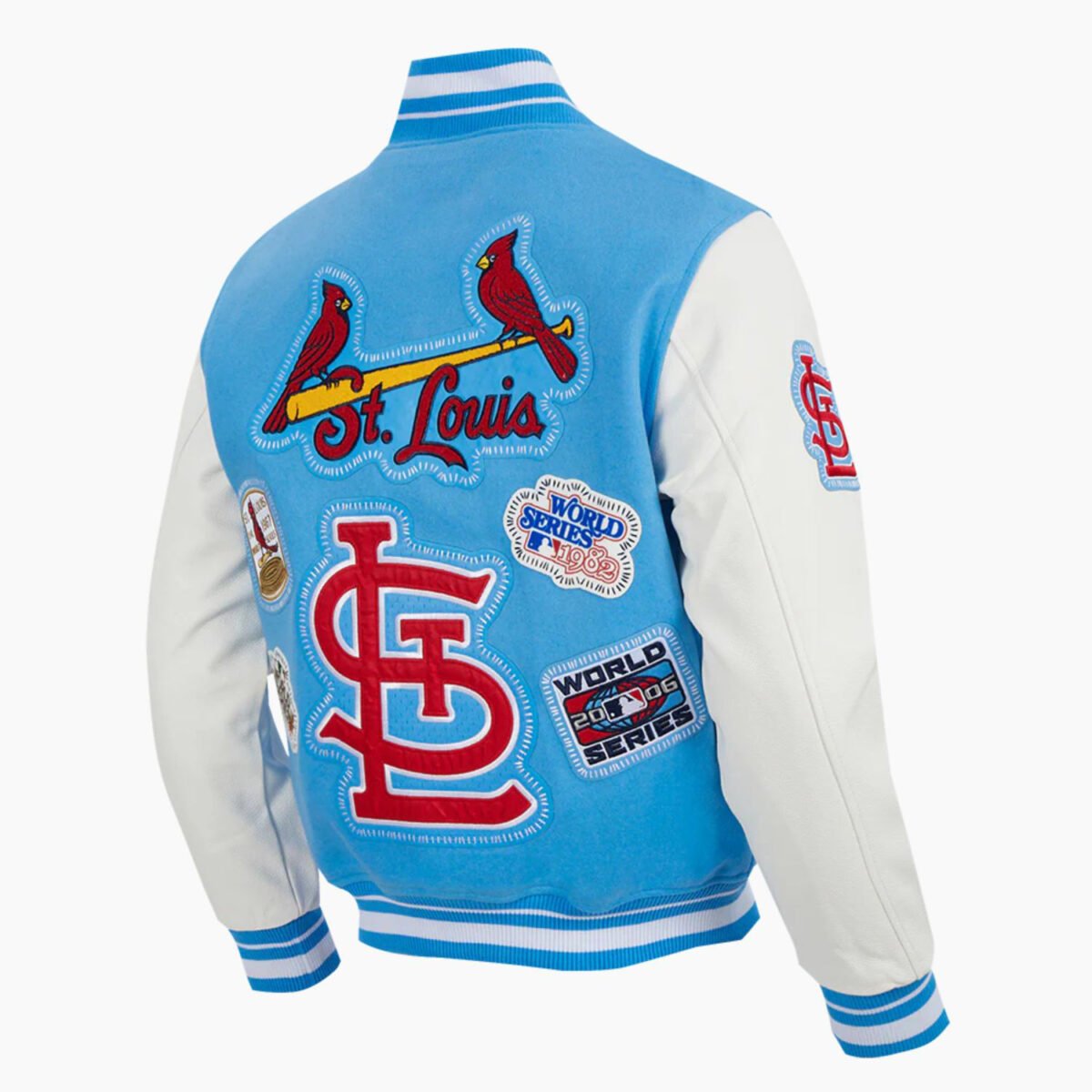 MLB St. Louis Cardinals DIY Pick Stitch Men's Rib Wool Varsity Jacket MLB St. Louis Cardinals DIY Pick Stitch Men's Rib Wool Varsity Jacket