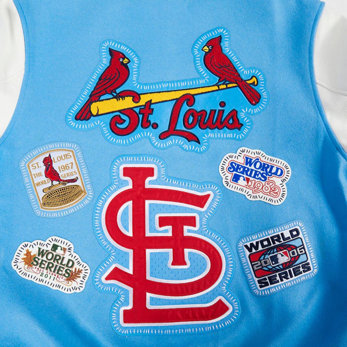 MLB St. Louis Cardinals DIY Pick Stitch Men's Rib Wool Varsity Jacket MLB St. Louis Cardinals DIY Pick Stitch Men's Rib Wool Varsity Jacket