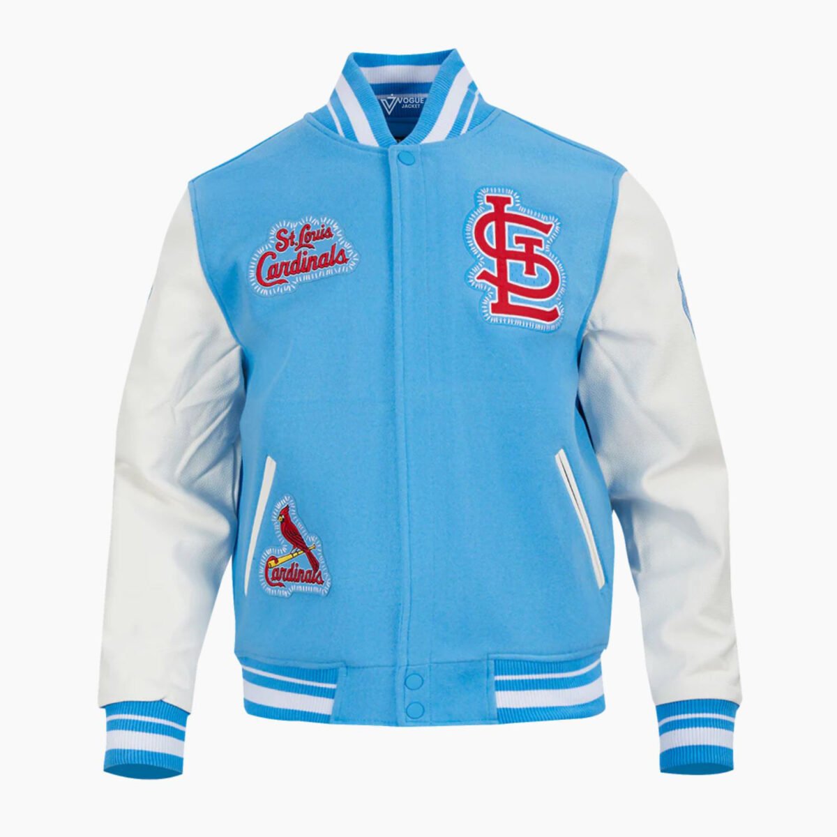 MLB St. Louis Cardinals DIY Pick Stitch Men's Rib Wool Varsity Jacket MLB St. Louis Cardinals DIY Pick Stitch Men's Rib Wool Varsity Jacket