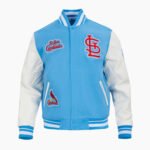 MLB St. Louis Cardinals DIY Pick Stitch Men's Rib Wool Varsity Jacket
