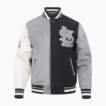 MLB St. Louis Cardinals Reverse French Terry Men's Color Block Wool Varsity Jacket