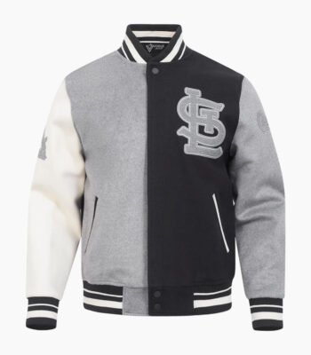 MLB St. Louis Cardinals Reverse French Terry Men's Color Block Wool Varsity Jacket