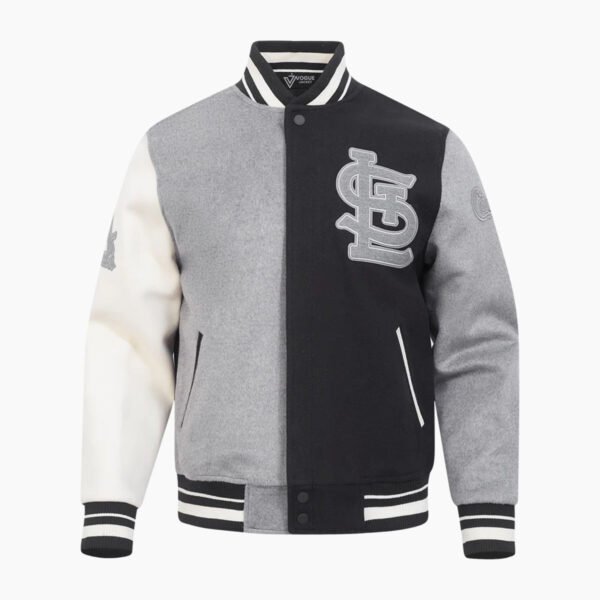 MLB St. Louis Cardinals Reverse French Terry Men's Color Block Wool Varsity Jacket