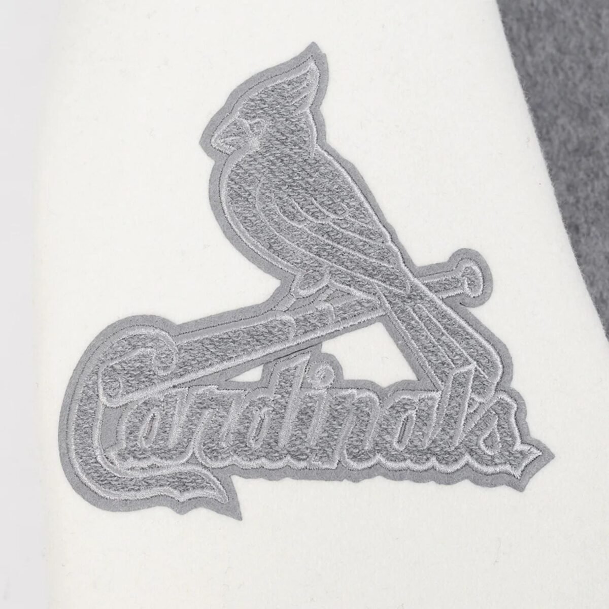 MLB St. Louis Cardinals Reverse French Terry Men's Color Block Wool Varsity Jacket MLB St. Louis Cardinals Reverse French Terry Men's Color Block Wool Varsity Jacket