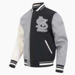 MLB St. Louis Cardinals Reverse French Terry Men's Color Block Wool Varsity Jacket