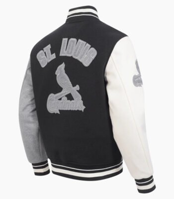 MLB St. Louis Cardinals Reverse French Terry Men's Color Block Wool Varsity Jacket