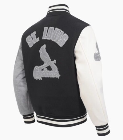 MLB St. Louis Cardinals Reverse French Terry Men's Color Block Wool Varsity Jacket