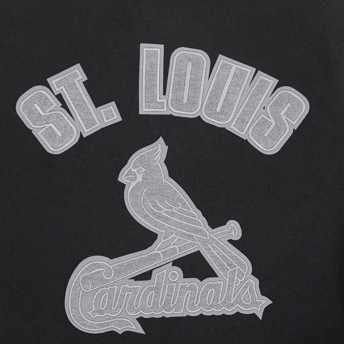 MLB St. Louis Cardinals Reverse French Terry Men's Color Block Wool Varsity Jacket MLB St. Louis Cardinals Reverse French Terry Men's Color Block Wool Varsity Jacket