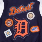 MLB Detroit Tigers DIY Pick Stitch Men's Rib Wool Varsity Jacket