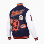 MLB Detroit Tigers DIY Pick Stitch Men's Rib Wool Varsity Jacket