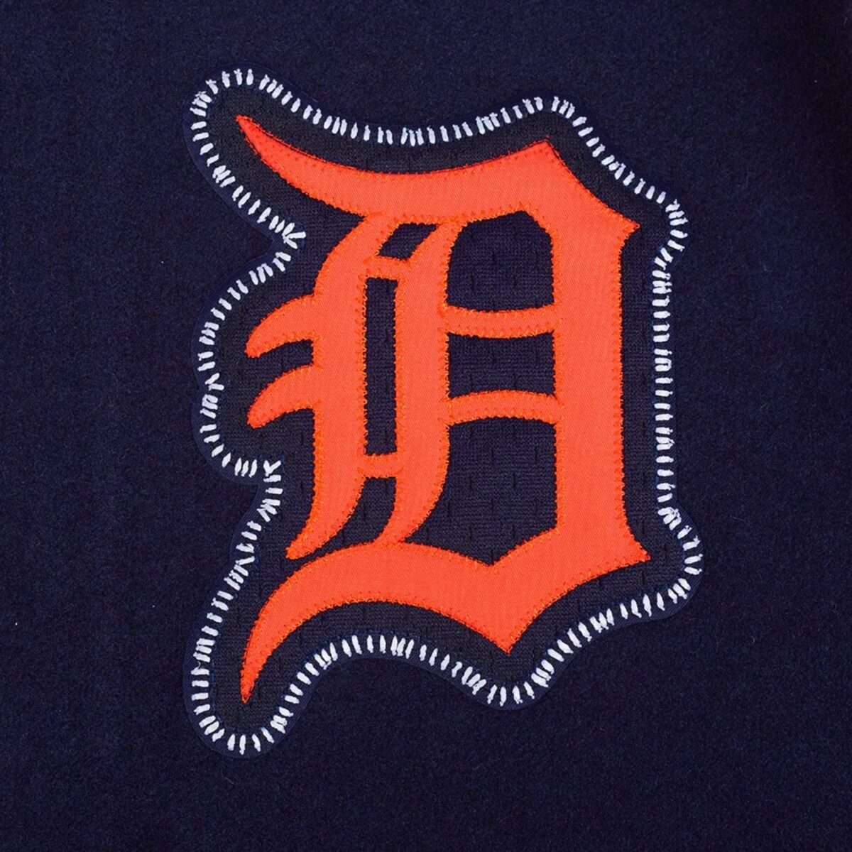 MLB Detroit Tigers DIY Pick Stitch Men's Rib Wool Varsity Jacket