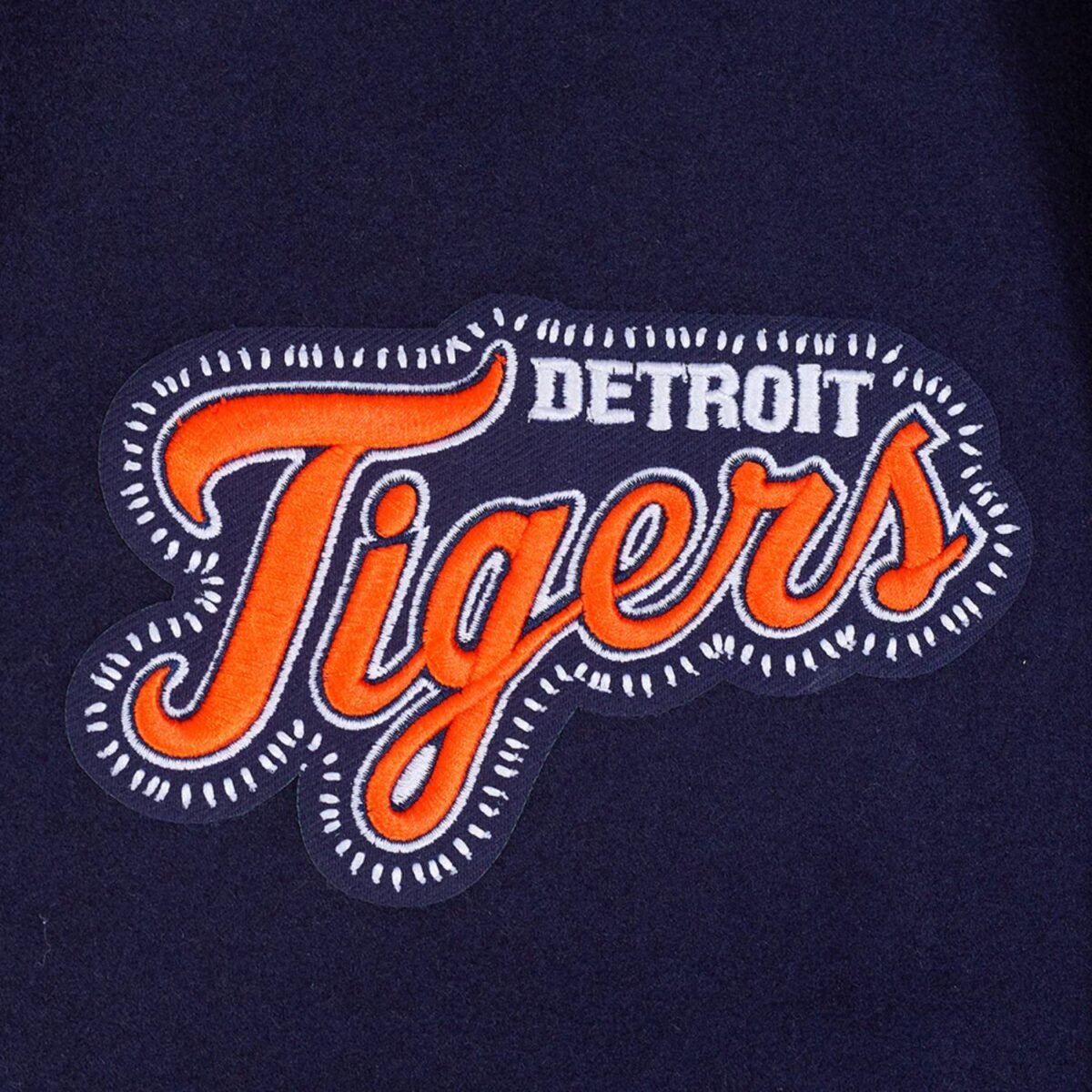 MLB Detroit Tigers DIY Pick Stitch Men's Rib Wool Varsity Jacket
