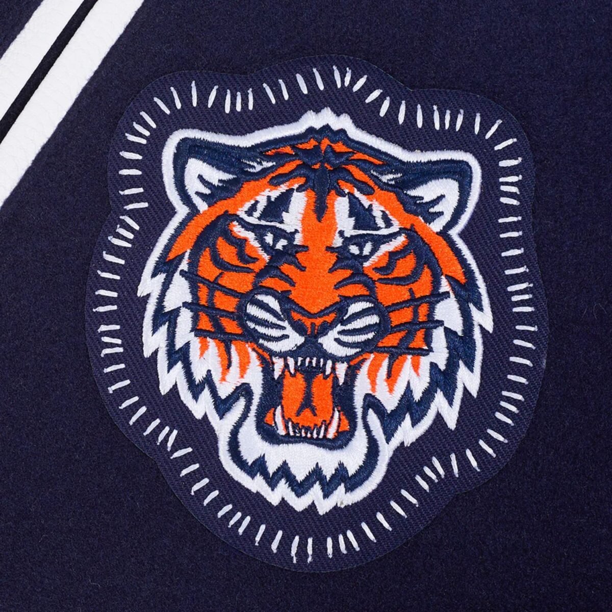 MLB Detroit Tigers DIY Pick Stitch Men's Rib Wool Varsity Jacket