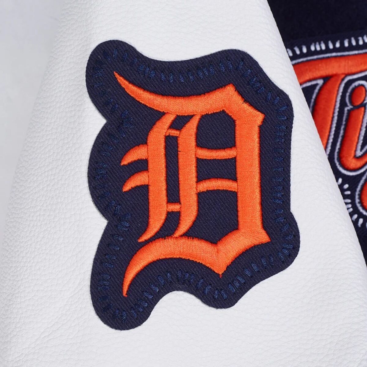 MLB Detroit Tigers DIY Pick Stitch Men's Rib Wool Varsity Jacket