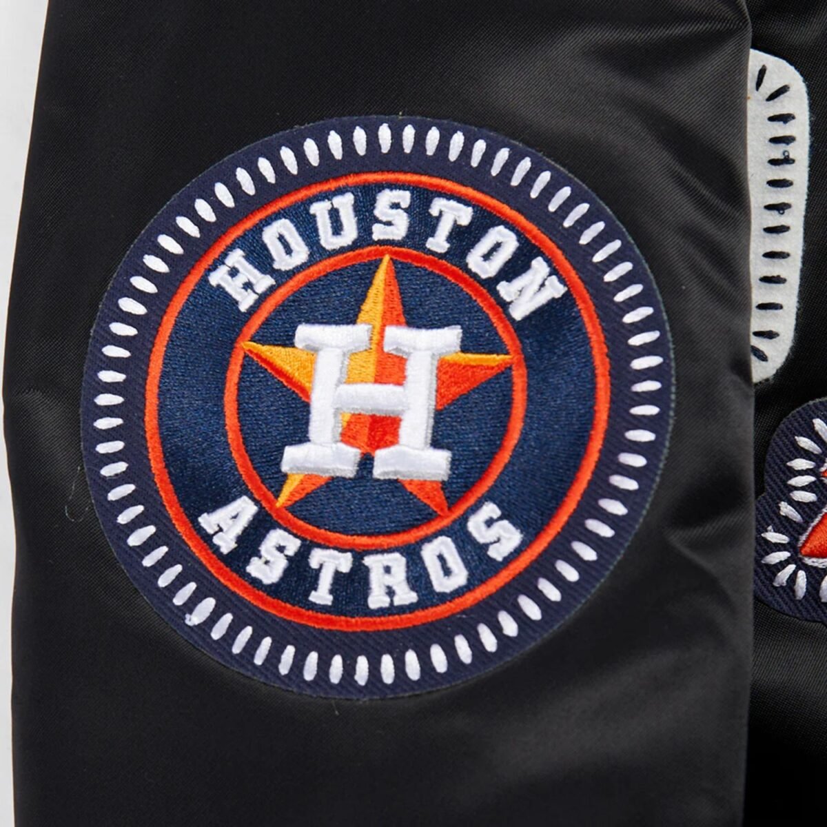 MLB Houston Astros DIY Pick Stitch Men's Rib Satin Jacket