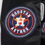 MLB Houston Astros DIY Pick Stitch Men's Rib Satin Jacket
