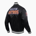 MLB Houston Astros DIY Pick Stitch Men's Rib Satin Jacket