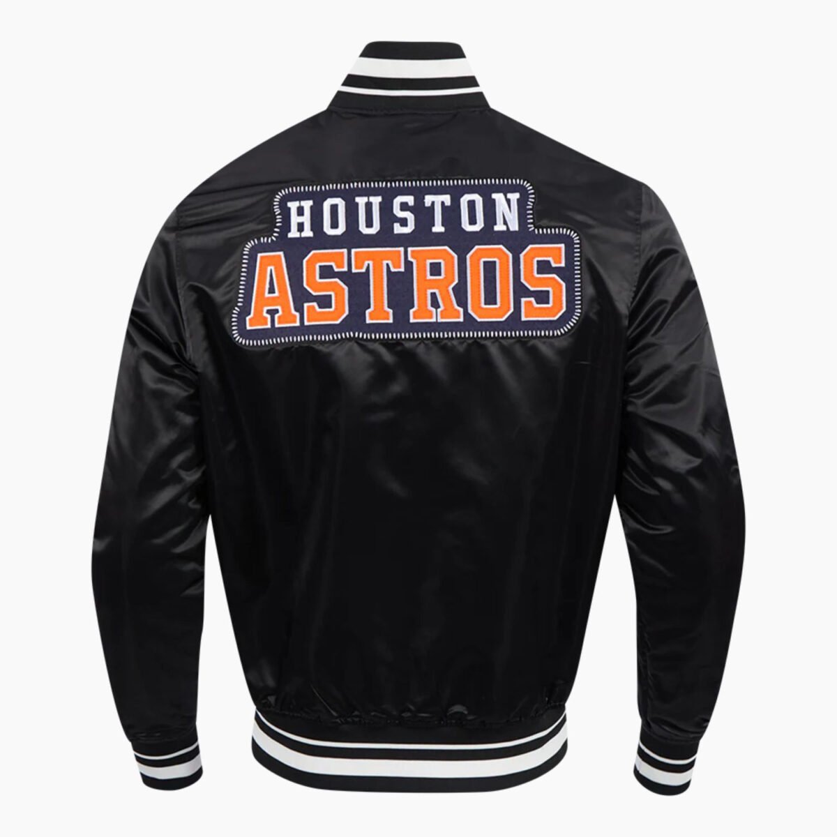 MLB Houston Astros DIY Pick Stitch Men's Rib Satin Jacket