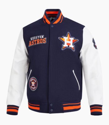 MLB Houston Astros DIY Pick Stitch Men's Rib Wool Varsity Jacket