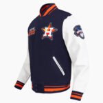 MLB Houston Astros DIY Pick Stitch Men's Rib Wool Varsity Jacket