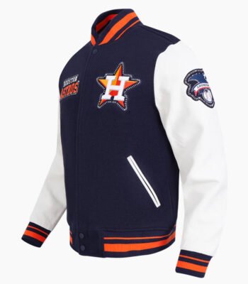 MLB Houston Astros DIY Pick Stitch Men's Rib Wool Varsity Jacket