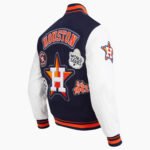 MLB Houston Astros DIY Pick Stitch Men's Rib Wool Varsity Jacket