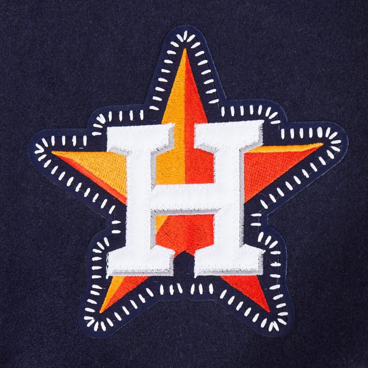 MLB Houston Astros DIY Pick Stitch Men's Rib Wool Varsity Jacket