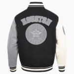 MLB Houston Astros Reverse French Terry Men's Color Block Wool Varsity Jacket