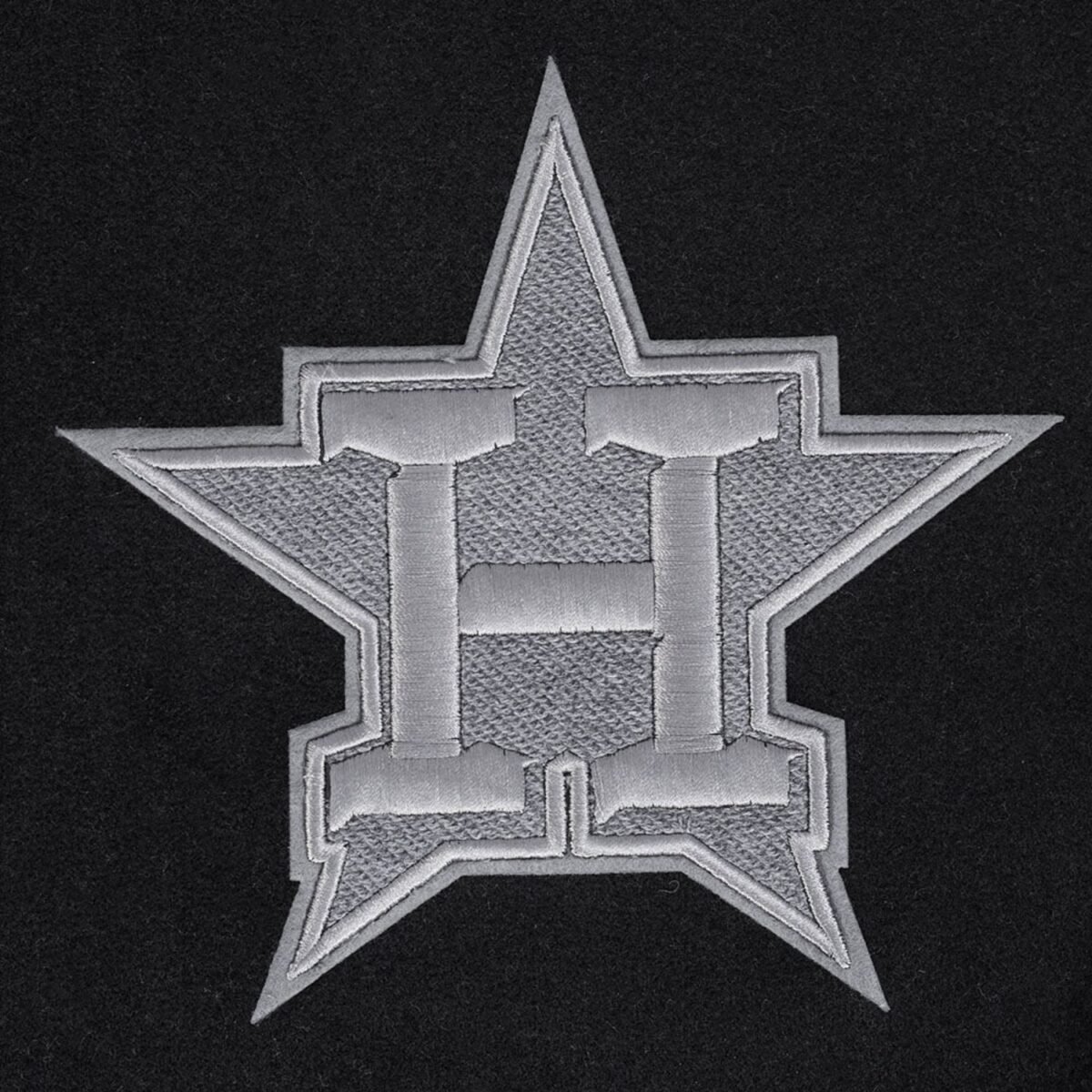 MLB Houston Astros Reverse French Terry Men's Color Block Wool Varsity Jacket