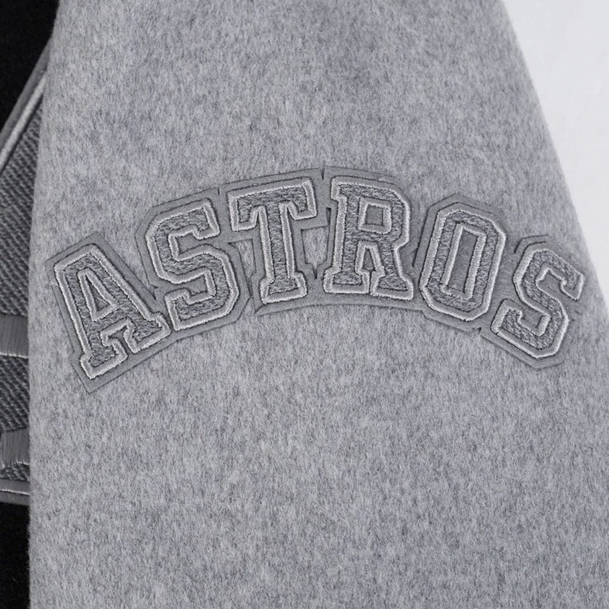 MLB Houston Astros Reverse French Terry Men's Color Block Wool Varsity Jacket