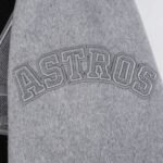 MLB Houston Astros Reverse French Terry Men's Color Block Wool Varsity Jacket