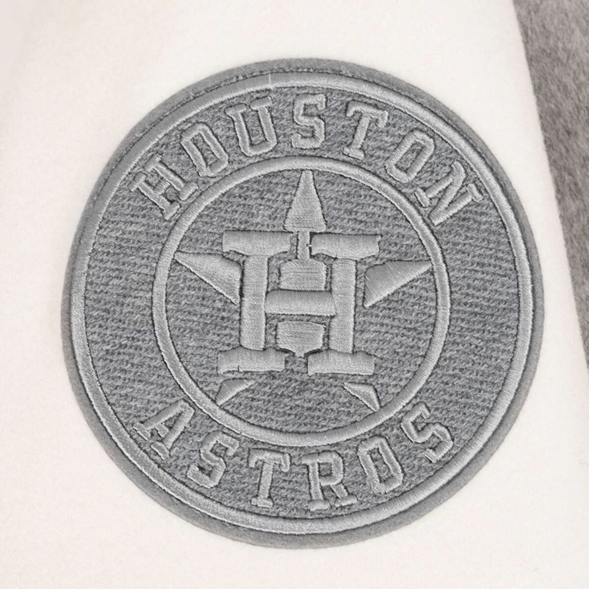 MLB Houston Astros Reverse French Terry Men's Color Block Wool Varsity Jacket