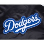 MLB Los Angeles Dodgers DIY Pick Stitch Men's Rib Satin Jacket