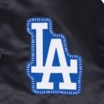 MLB Los Angeles Dodgers DIY Pick Stitch Men's Rib Satin Jacket