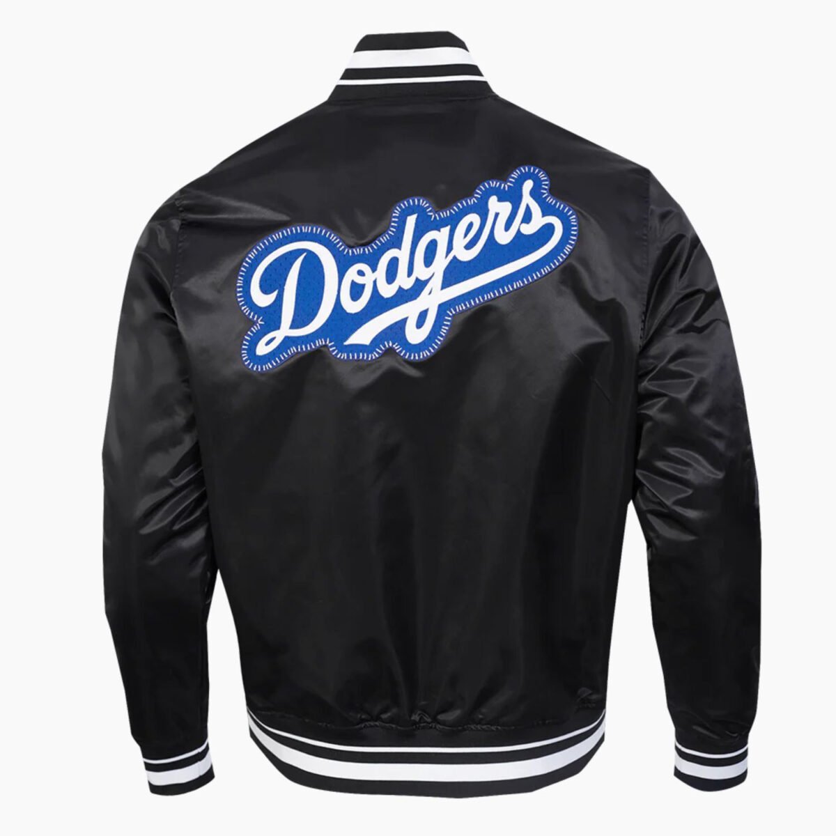 MLB Los Angeles Dodgers DIY Pick Stitch Men's Rib Satin Jacket