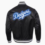 MLB Los Angeles Dodgers DIY Pick Stitch Men's Rib Satin Jacket