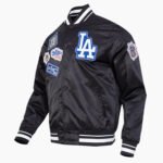 MLB Los Angeles Dodgers DIY Pick Stitch Men's Rib Satin Jacket