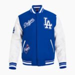 MLB Los Angeles Dodgers DIY Pick Stitch Men's Rib Wool Varsity Jacket