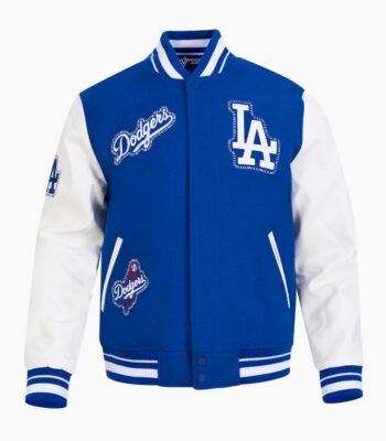 MLB Los Angeles Dodgers DIY Pick Stitch Men's Rib Wool Varsity Jacket