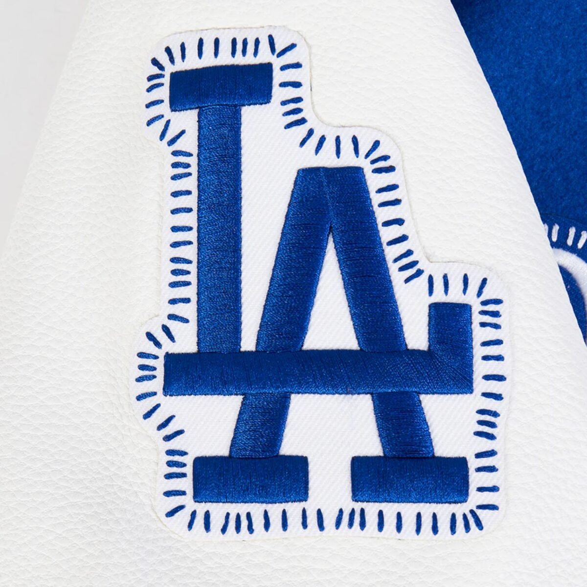 MLB Los Angeles Dodgers DIY Pick Stitch Men's Rib Wool Varsity Jacket