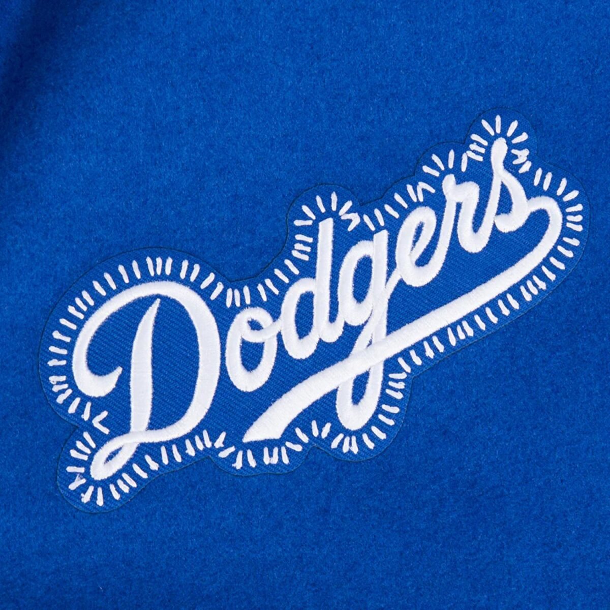 MLB Los Angeles Dodgers DIY Pick Stitch Men's Rib Wool Varsity Jacket