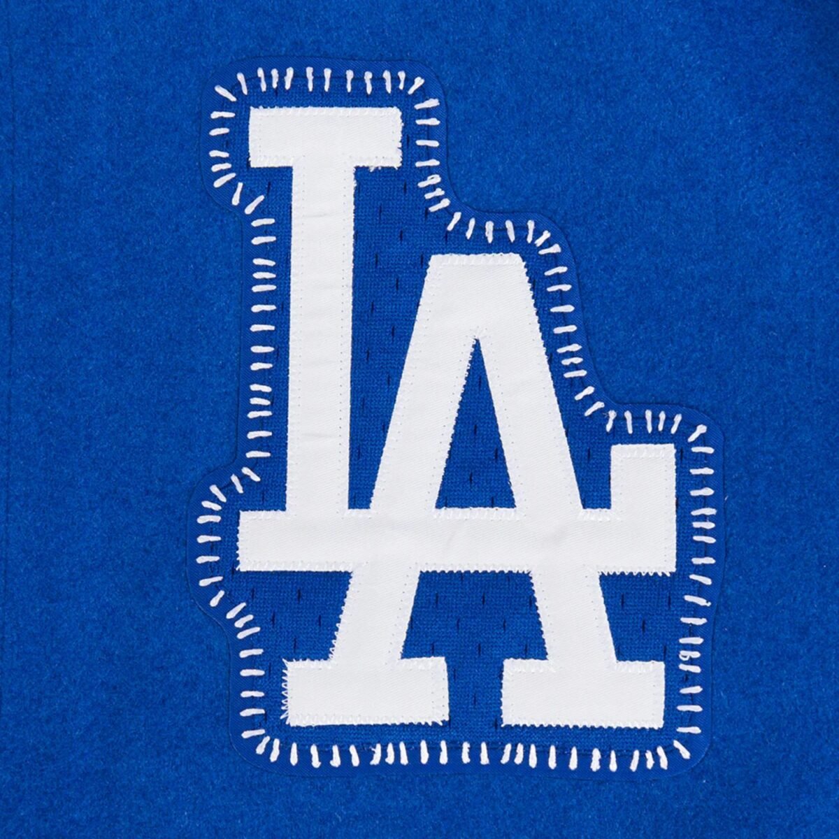 MLB Los Angeles Dodgers DIY Pick Stitch Men's Rib Wool Varsity Jacket
