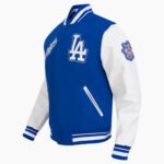 MLB Los Angeles Dodgers DIY Pick Stitch Men's Rib Wool Varsity Jacket