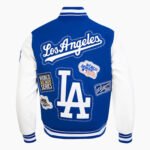 MLB Los Angeles Dodgers DIY Pick Stitch Men's Rib Wool Varsity Jacket