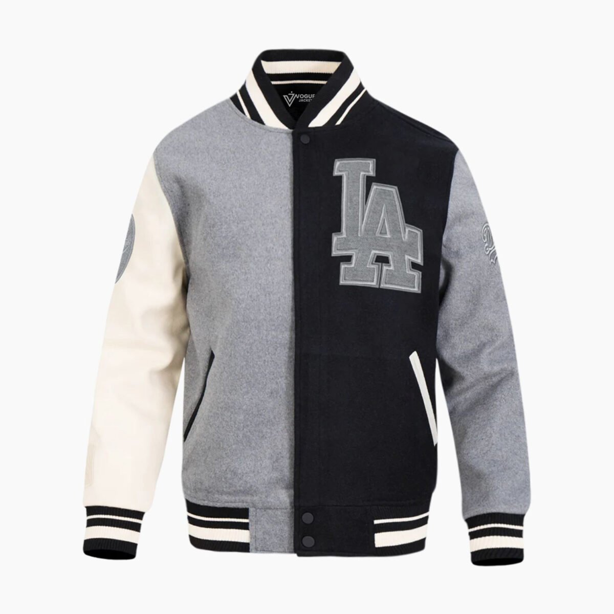 MLB Los Angeles Dodgers Reverse French Terry Men's Color Block Wool Varsity Jacket