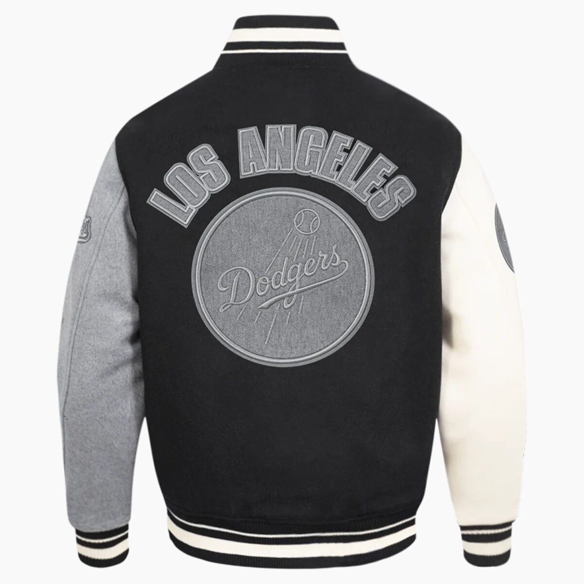 MLB Los Angeles Dodgers Reverse French Terry Men's Color Block Wool Varsity Jacket