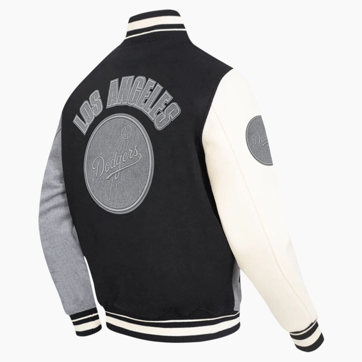 MLB Los Angeles Dodgers Reverse French Terry Men's Color Block Wool Varsity Jacket