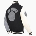 MLB Los Angeles Dodgers Reverse French Terry Men's Color Block Wool Varsity Jacket