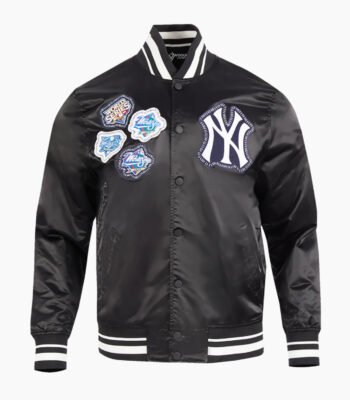 MLB New York Yankees DIY Pick Stitch Men's Rib Satin Jacket