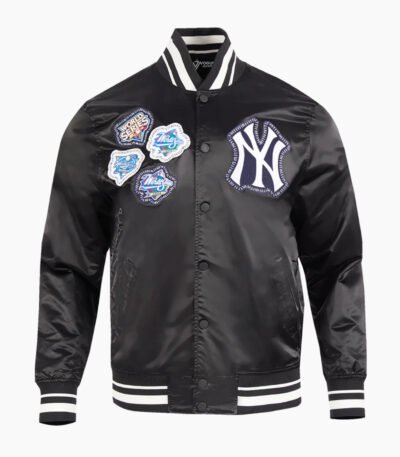 MLB New York Yankees DIY Pick Stitch Men's Rib Satin Jacket